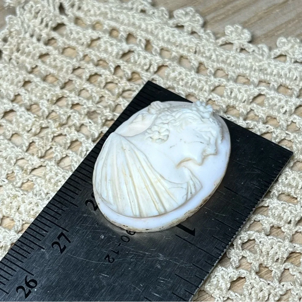Exquisite unmounted Victorian shell cameo 1850s hand-carved bust - Picture 4 of 5